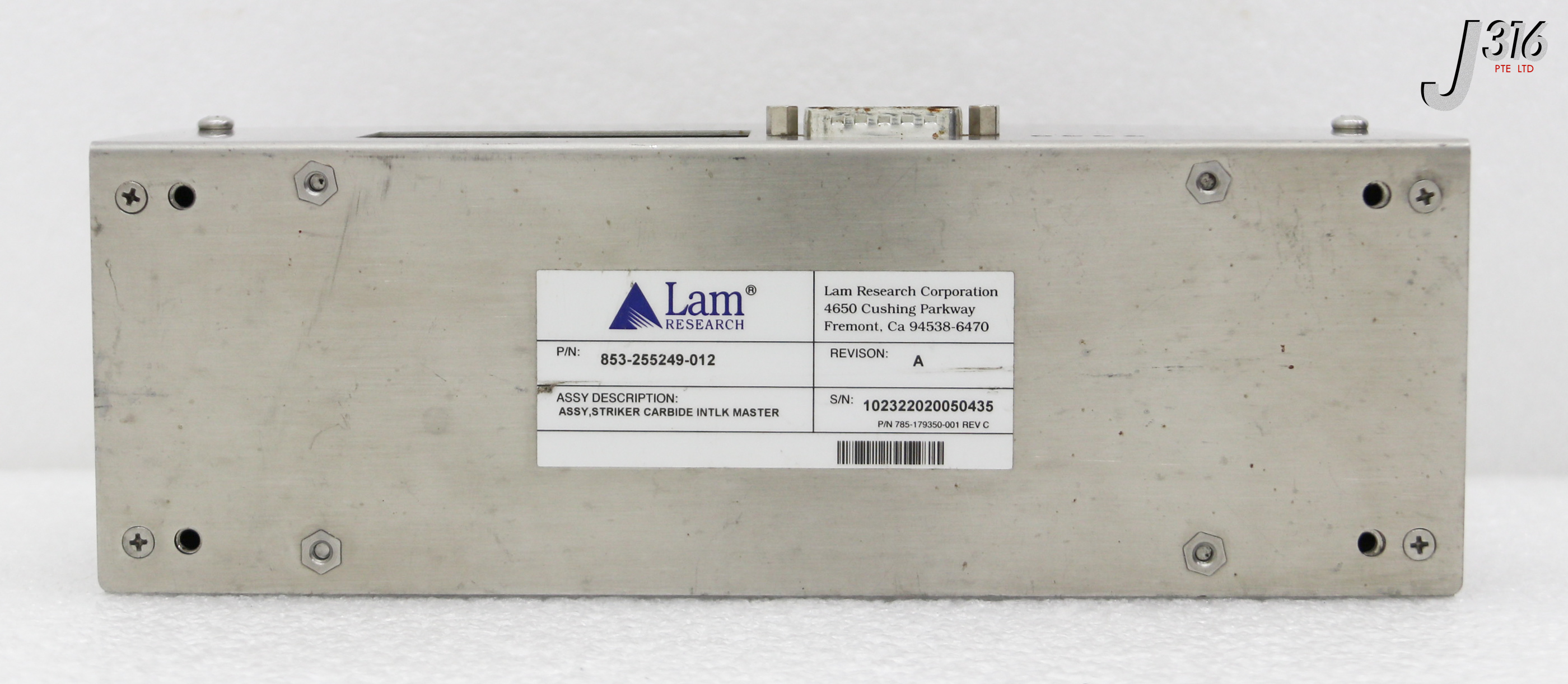 38050 LAM RESEARCH ASSY, STRIKE CARBIDE INTLK MASTER 853-255249